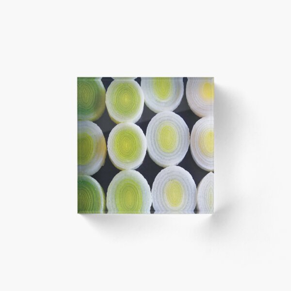 Pattern of leeks-coaster Acrylic Block