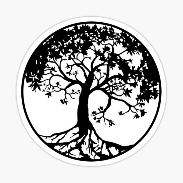 Yoga Tree of life Gift Idea Sticker