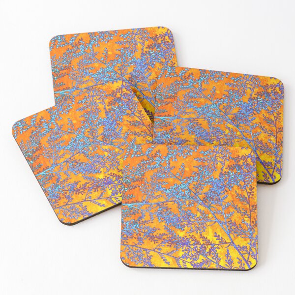 Item preview, blue branch on gold and copper designed and sold by clemfloral.