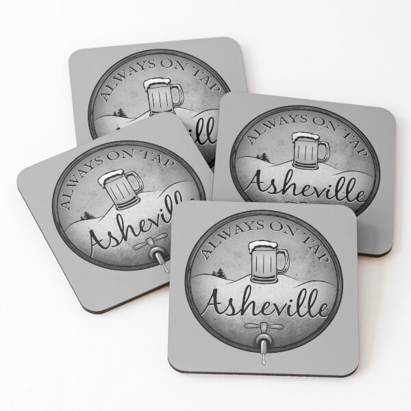 Item preview, Asheville Beer - Always On Tap - Grunge B&W designed and sold by Serena's Asheville Merch.