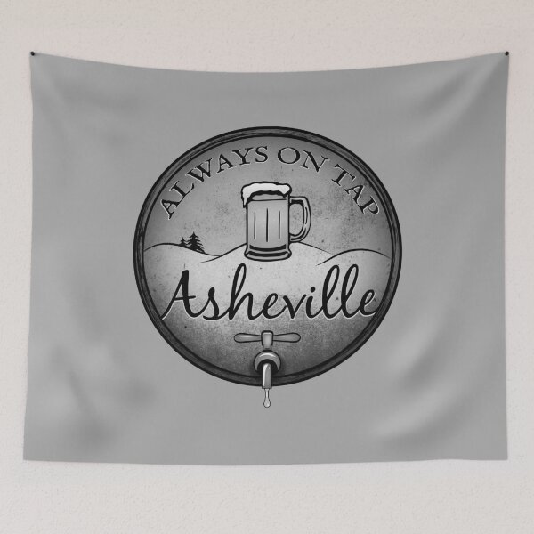 Artikelvorschau, Asheville Bier - immer vom Fass - Grunge B & W entworfen und verkauft von Serena's Asheville Merch.