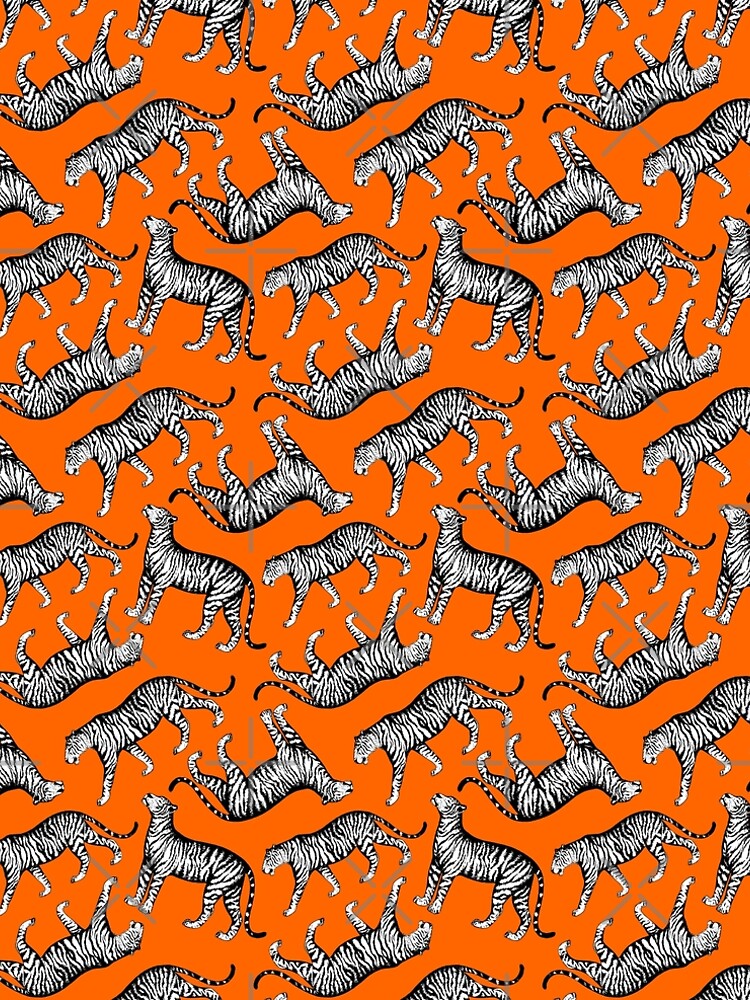 Thumbnail 4 of 4, A-Line Dress, Tigers (Orange and White) designed and sold by illucalliart.