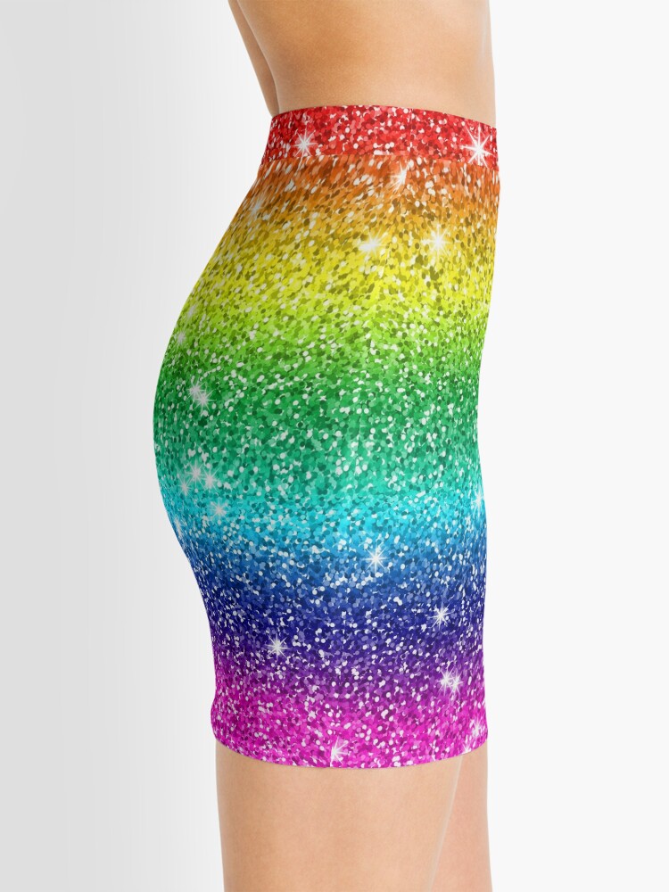 rainbow glitter skirt