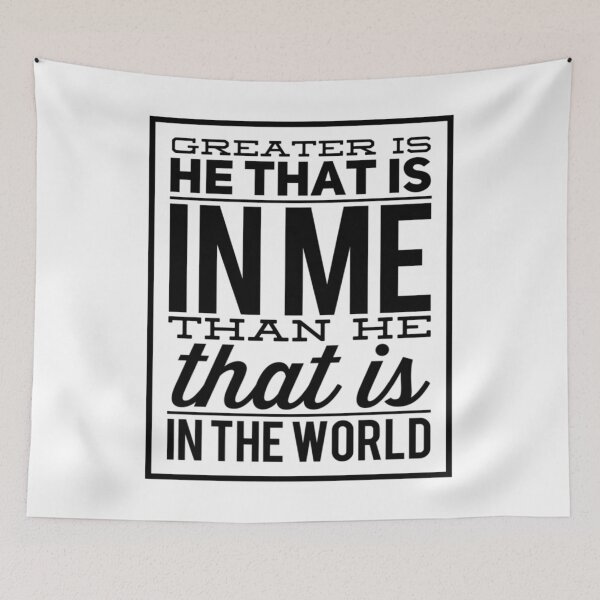Item preview, Greater Is He That Is In Me Than He That Is In The World Christian Verse Gift designed and sold by dara4uall.