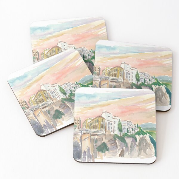 Item preview, Ronda Cityview With Tajo Canyon Andalusia Spain designed and sold by artshop77.