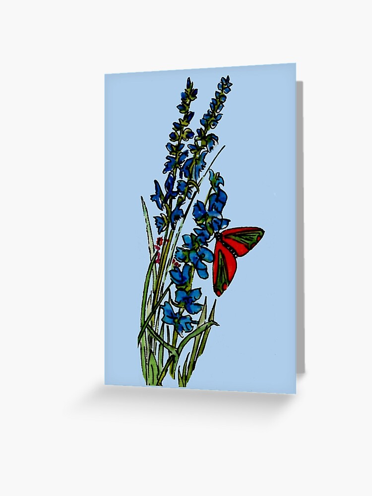 Thumbnail 1 of 2, Greeting Card, Feeling Blue - Blank Card designed and sold by EuniceWilkie.