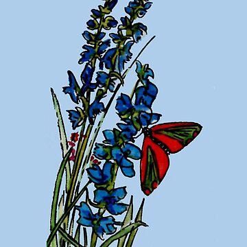 Artwork thumbnail, Feeling Blue - Blank Card by EuniceWilkie
