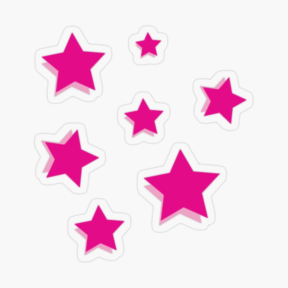 Pink Stars Sticker for Sale by sydneyw31  Preppy stickers, Star stickers,  Pink stars