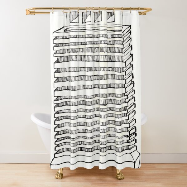 Construct Art Line Drawing 237 Shower Curtain