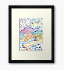 Watercolour Landscape Framed Print