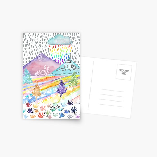 Watercolour Landscape Postcard