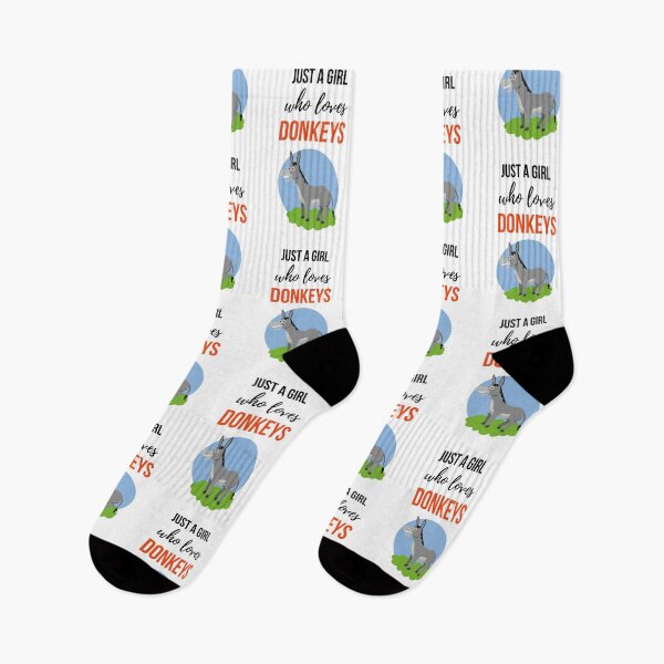 Item preview, Just A Girl Who Loves Donkeys designed and sold by PinkPandaPress.