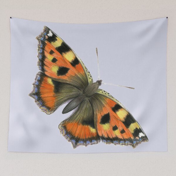 Item preview, Tortoiseshell Butterfly Watercolor Painting Wildlife Artwork designed and sold by Alison Langridge.