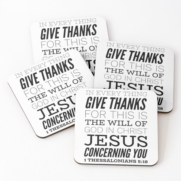 Item preview, 1 Thessalonians 5:18 In Every Thing Give Thanks For This Is The Will Of God In Christ Jesus Concerning You Christian Gift Ideas designed and sold by dara4uall.
