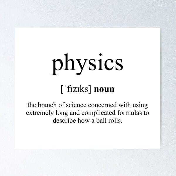 Artikel-Vorschau von Physics (Physik)  Definition | Dictionary Collection, designt und verkauft von Designschmiede.