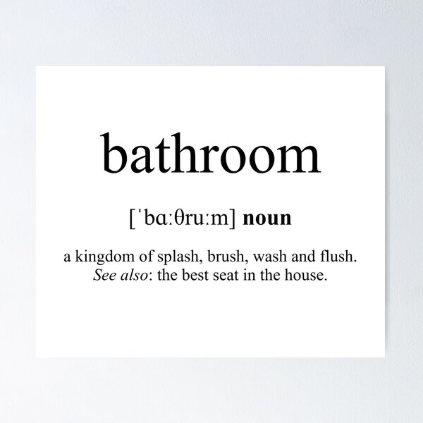 Artikel-Vorschau von Bathroom (Badezimmer) Definition | Dictionary Collection, designt und verkauft von Designschmiede.