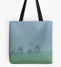 Golfer in the fog Tote Bag