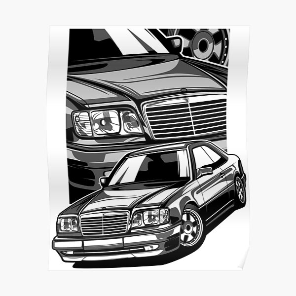 Automotiv W124 Coupé Poster