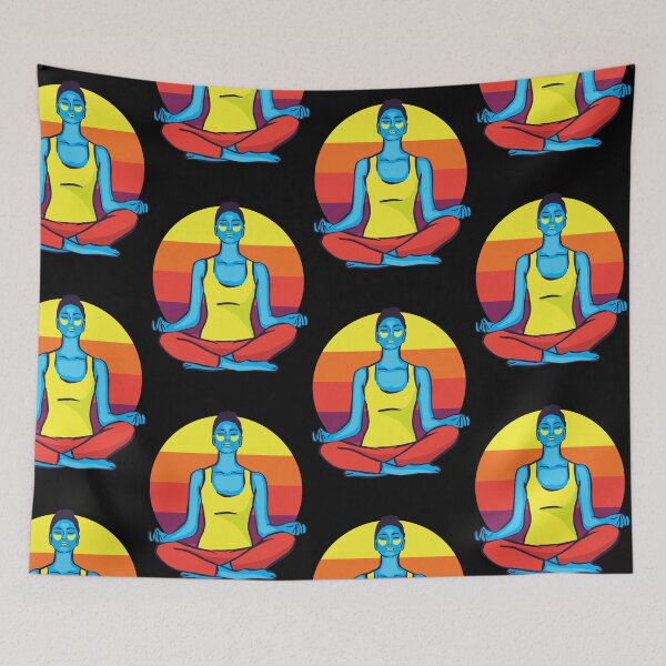 Item preview, colorful yoga woman  designed and sold by pirminio.