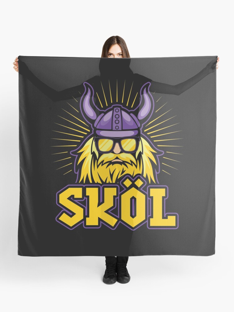 Skol Vikings Shirt with Helmet and Beard - Distressed