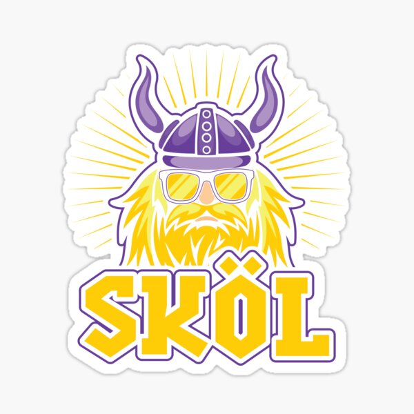 Minnesota Vikings SKOL Vikings Slogan - Double Up Die Cut Decal Set at  Sticker Shoppe