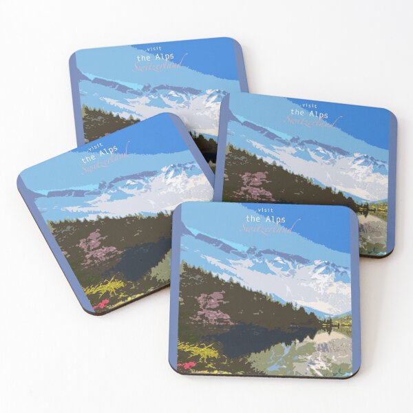 Item preview, Travel Poster_Visit the Alps, Switzerland. designed and sold by FanitsaArt.
