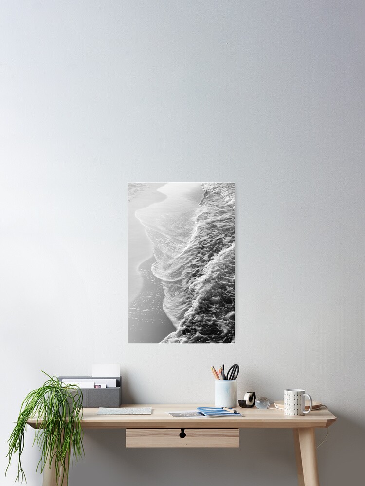 Black & White Ocean Dream Waves #1 #water #decor #art Poster
