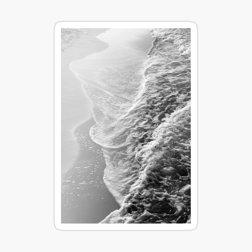 Black & White Ocean Dream Waves #1 #water #decor #art Poster