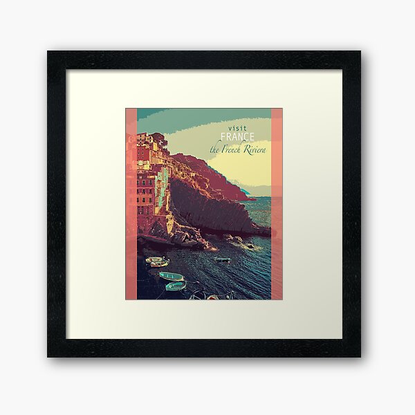 Item preview, Travel Poster_Visit France_ the French Riviera. designed and sold by FanitsaArt.