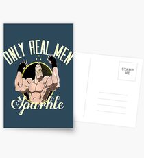 Only real men sparkle Postcards