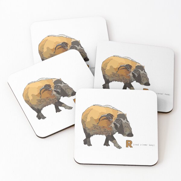 Item preview, Funky Animal Alphabet: R is for Red River Hog designed and sold by abigailhausman.