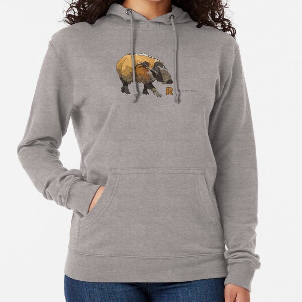 Funky Animal Alphabet: R is for Red River Hog Lightweight Hoodie