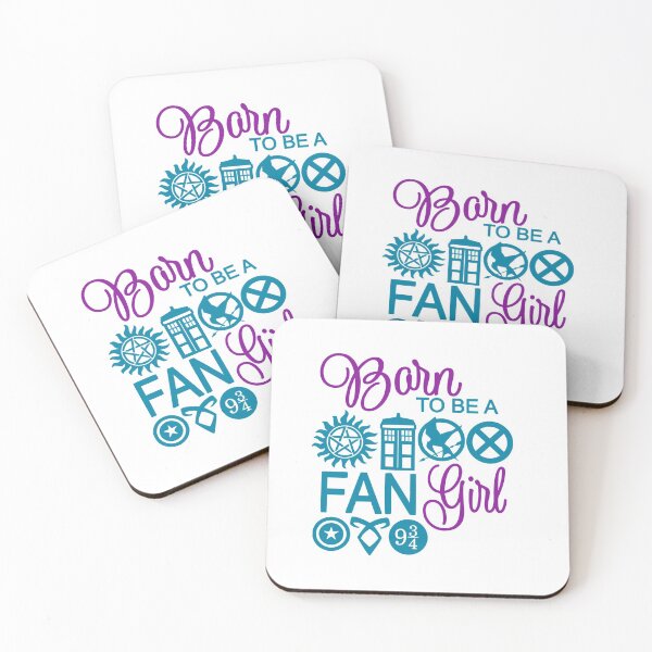 Item preview, Fangirl T-Shirt Teal Purple Born To Be A Fan Girl  designed and sold by ArtikIceTees.