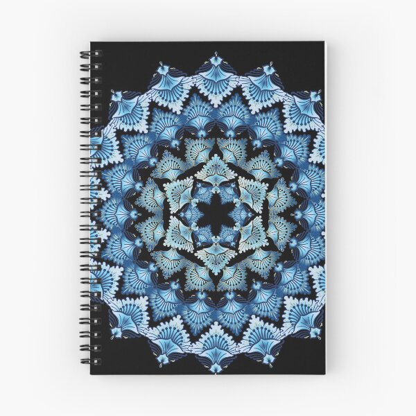 Item preview, Stylish Classic Blue Art Nouveau Mandala Black Background designed and sold by STPBooks.