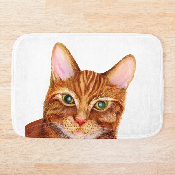 Item preview, Ginger Cat Watercolor Painting Wildlife Artwork designed and sold by Alison Langridge.