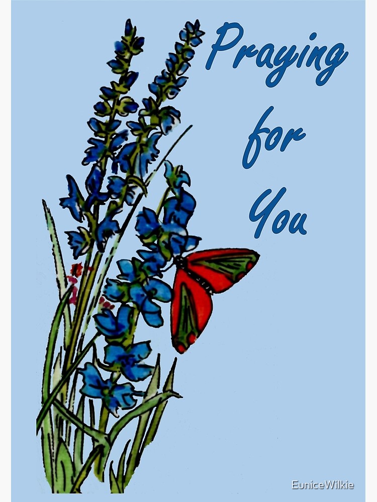 Thumbnail 2 of 2, Greeting Card, Feeling Blue - Praying for You Card designed and sold by EuniceWilkie.