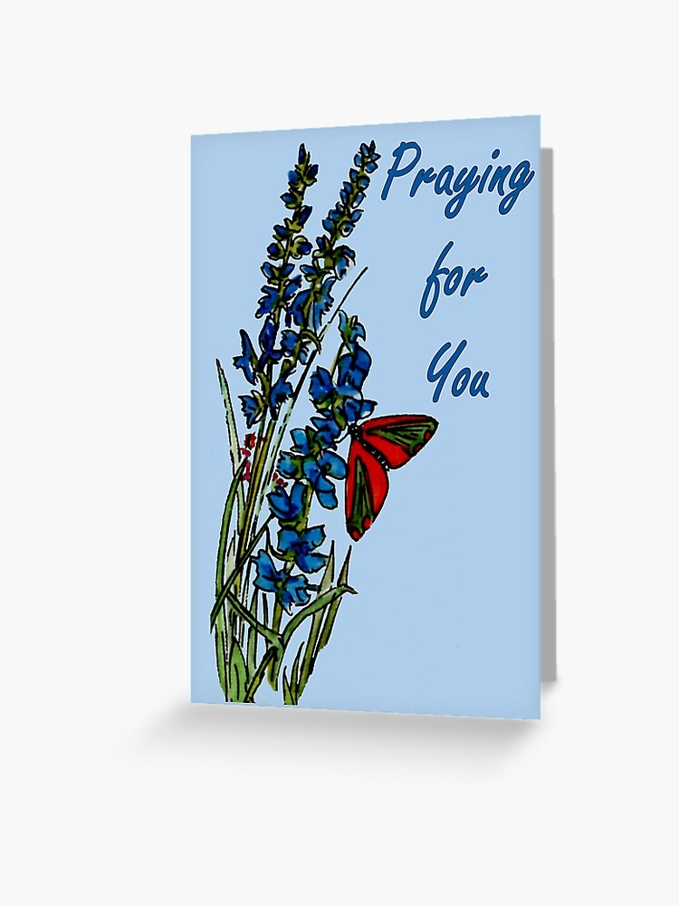 Thumbnail 1 of 2, Greeting Card, Feeling Blue - Praying for You Card designed and sold by EuniceWilkie.