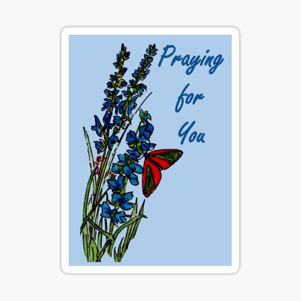 Feeling Blue - Praying for You Card Sticker