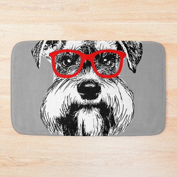 Item preview, Schnauzer Cool Nerd Red Glasses designed and sold by dee-lirious.