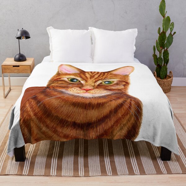 Item preview, Ginger Cat Watercolor Painting Wildlife Artwork designed and sold by Alison Langridge.