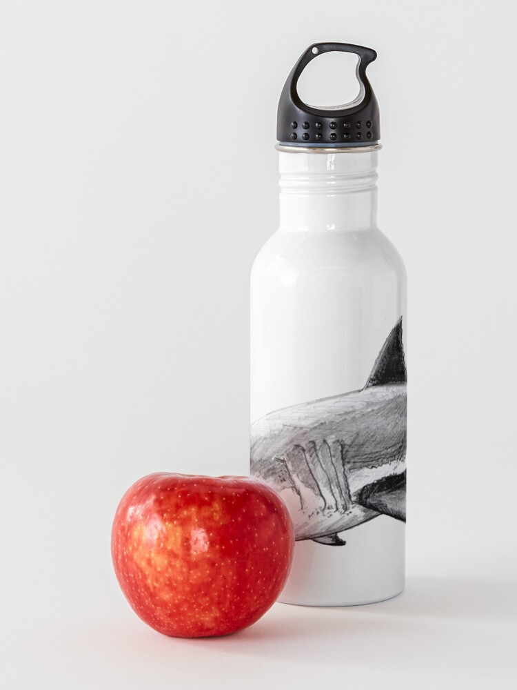 Alternate view of Great white shark Water Bottle