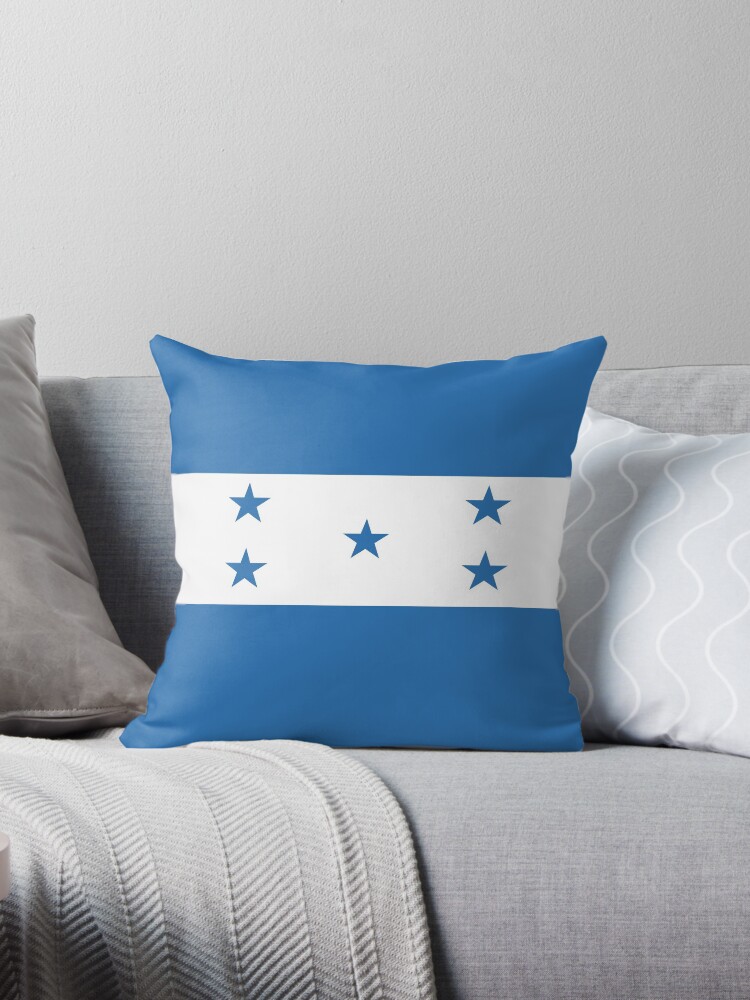 Aperçu 1 sur 3. Coussin avec l'œuvre Drapeau du Honduras créée et vendue par Shorlick.