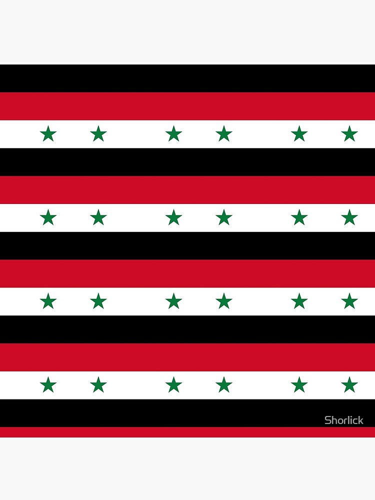 Aperçu 3 sur 3. Coussin avec l'œuvre Drapeau de la Syrie créée et vendue par Shorlick.