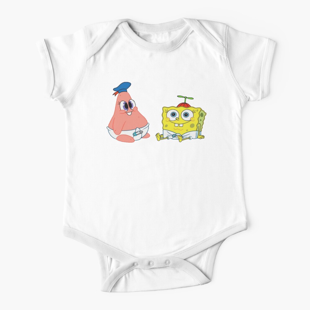 baby Patrick star and sponge bob Baby One-Piece