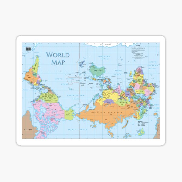 Item preview, upside down world map designed and sold by aislingodonnell.