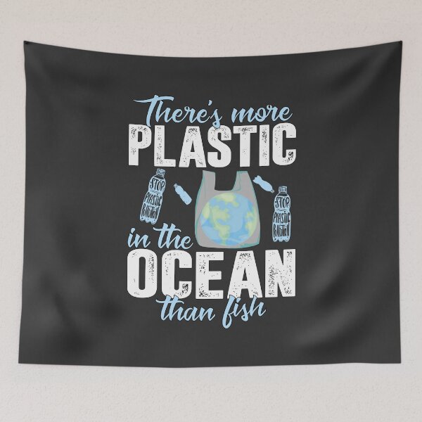 Item preview, More Plastic Than in The Ocean Than Fish Plastic Pollution Protest Gift designed and sold by Maljonic.
