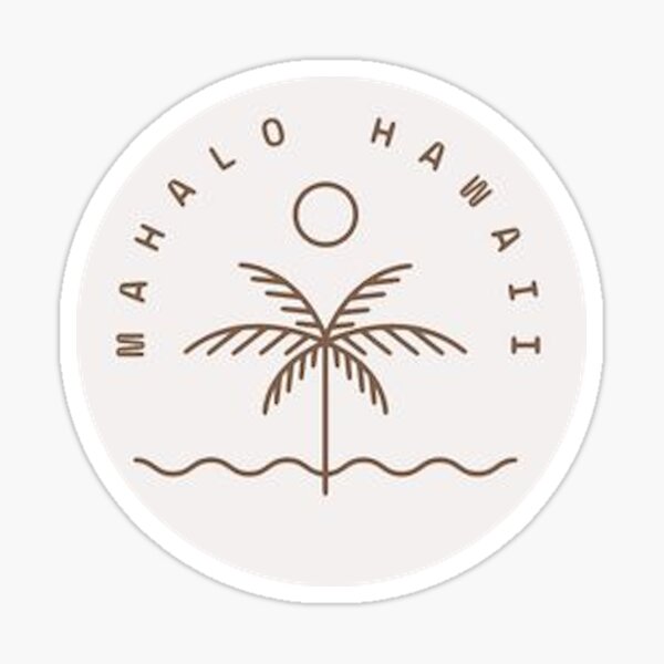 Mahalo Hawaii Sticker