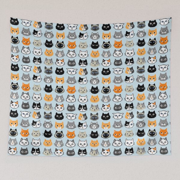 Item preview, Assorted Cat Faces | Cute Quirky Kitty Cat Drawings designed and sold by Jenn Inashvili.