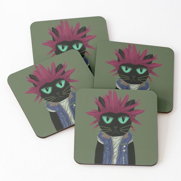 Item preview, Punk Cat 3 designed and sold by MuertoCupcake.