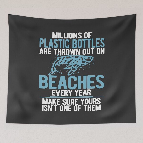 Item preview, Millions of Plastic Bottles Thrown on Beaches Protest Gift designed and sold by Maljonic.